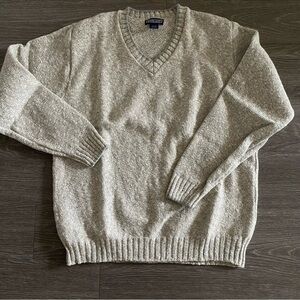 Lands End Cotton V Neck Sweater